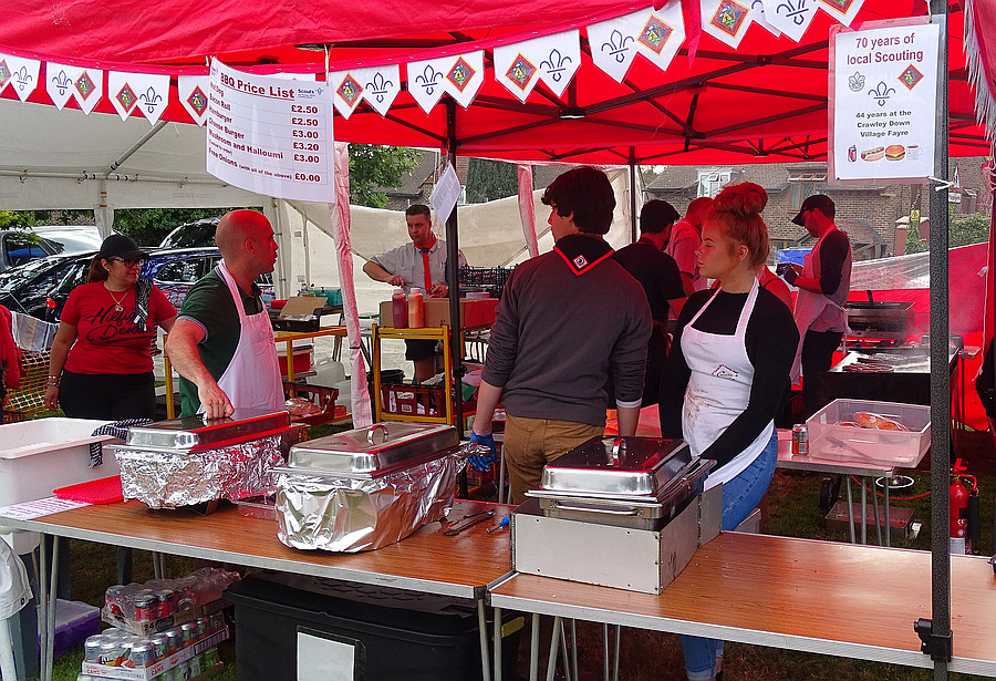 The Scouts catering - always popular!